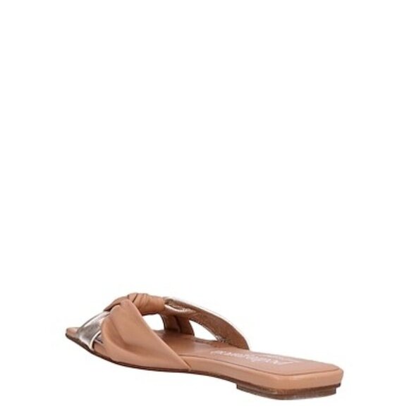 Pedro Garcia Slip On Sandals Pink Beige Gold - Picture 3 of 3